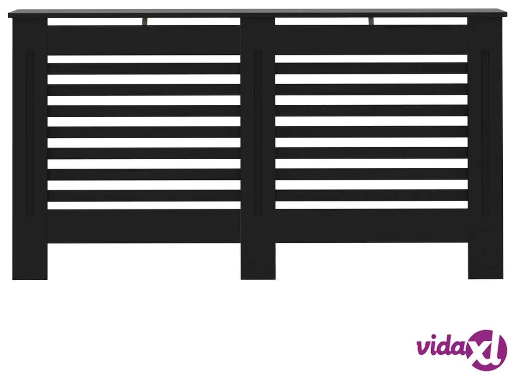 vidaXL Copertura per Radiatore Nera 152x19x81,5 cm in MDF