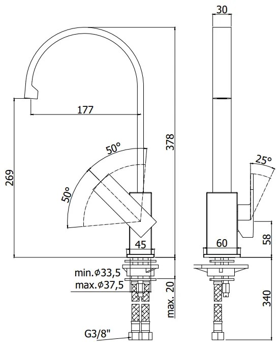 Paffoni Rubinetto Elle El880 Miscelatore lavello Monocomando Cromo