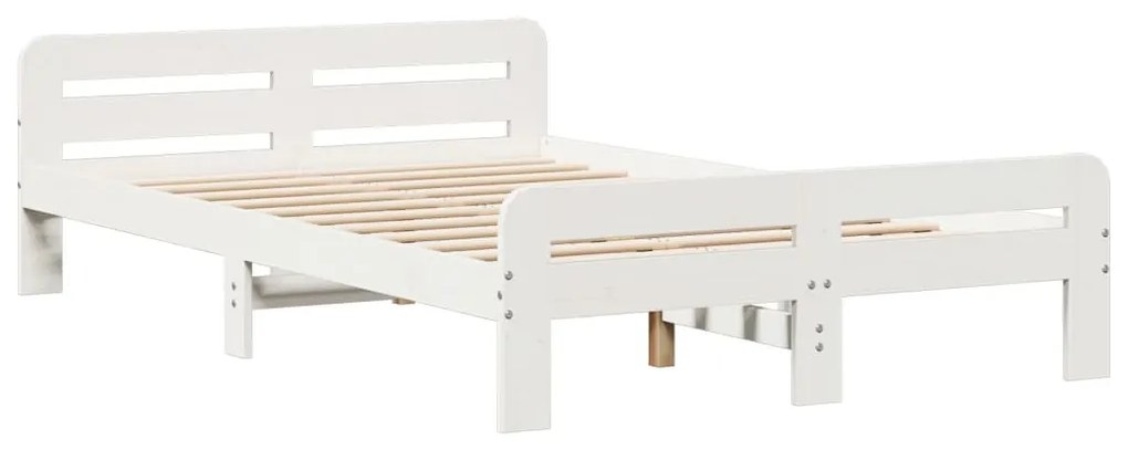 Letto senza materasso bianco 120x190 cm legno massello di pino