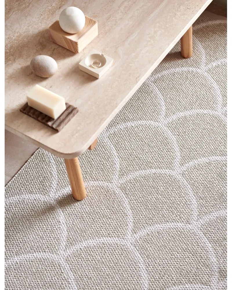 Tappeto da interno/esterno color crema 70x50 cm Kotte Linen – Pappelina