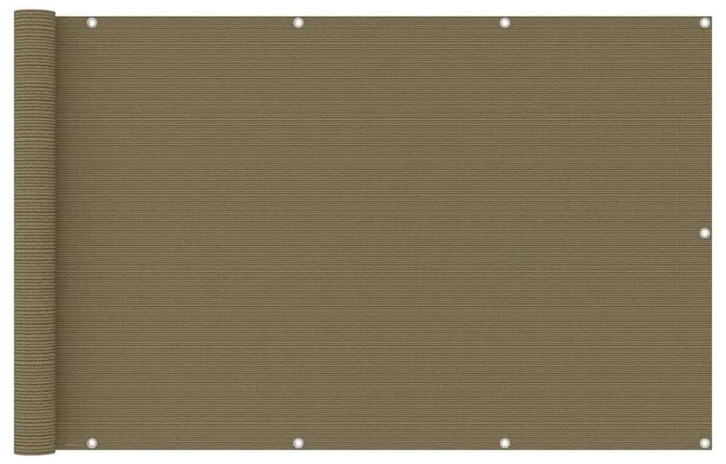 Paravento Da Balcone Grigio Talpa 120x400 Cm İn Hdpe /