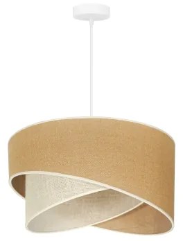 Duolla - Lampadario a sospensione con filo YUTE CELLO 1xE27/15W/230V diametro 45 cm marrone/grigio