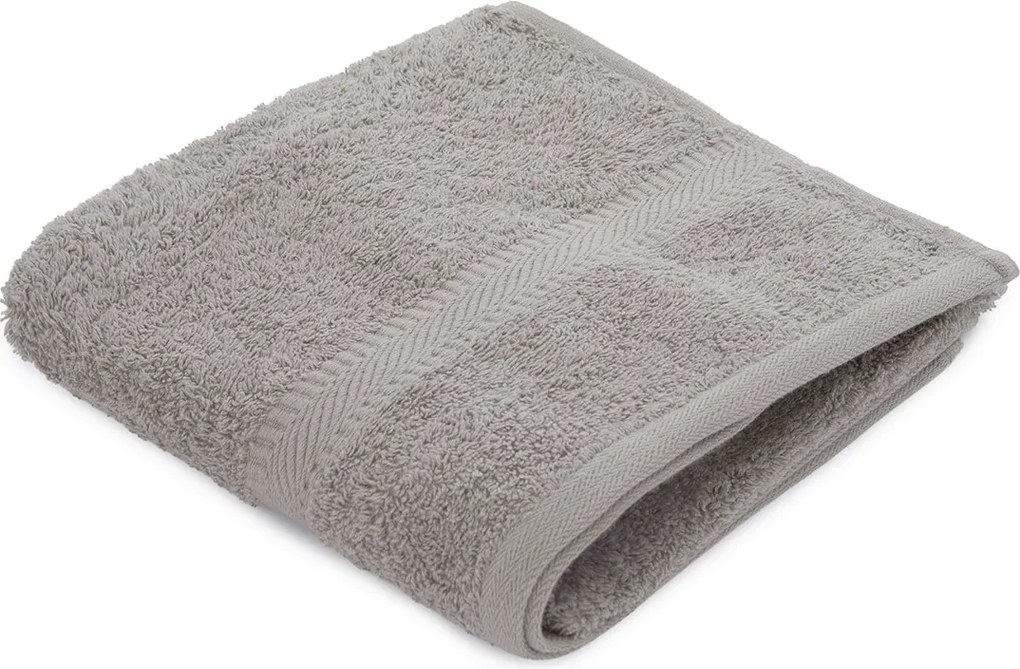 Asciugamano viso 50x90 cm cotone Basik grigio