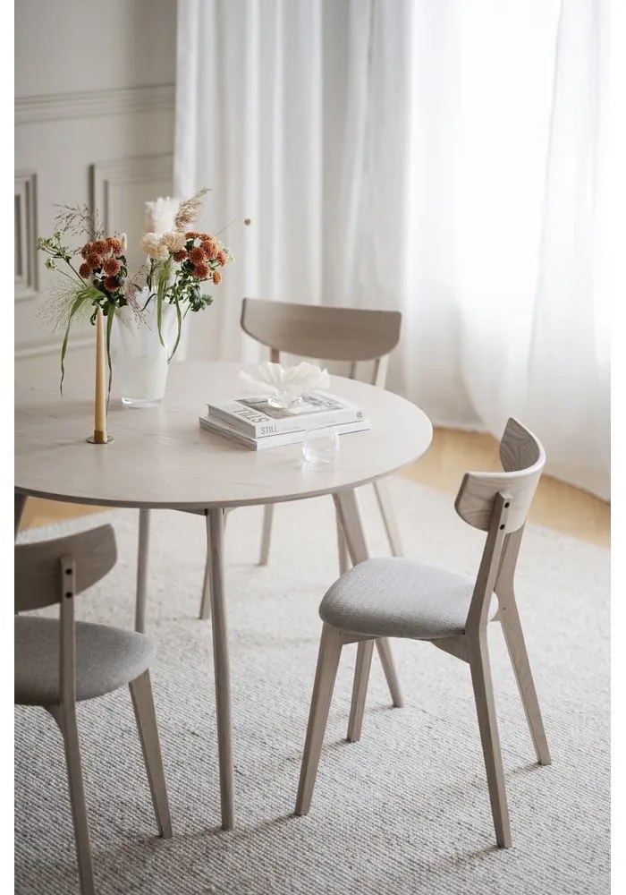 Sedia da pranzo in colore beige-naturale Ami - Rowico