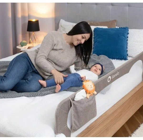 Lionelo - Barriera di sicurezza per letti EVA grigio