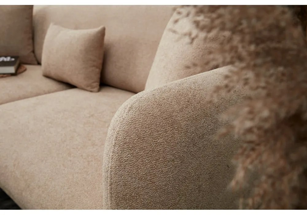 Divano angolare beige (con penisola a sinistra/con chaise lounge) Simena – Balcab Home