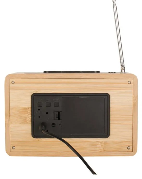 Sveglia in bambù con radio Retro - Karlsson