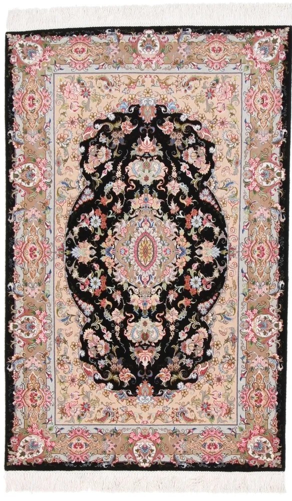 Tabriz Tappeto 160x100 Rosa (Iran) Annodato A Mano