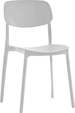 Sedia Da Pranzo In Polipropilene Per Interni Ed Esterni Design Moderno Bianca