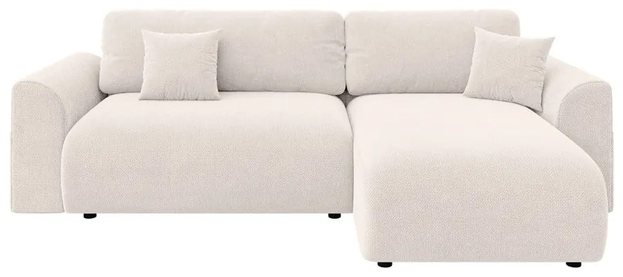 Divano angolare bianco allungabile (con composizione variabile) Lorine – Ropez