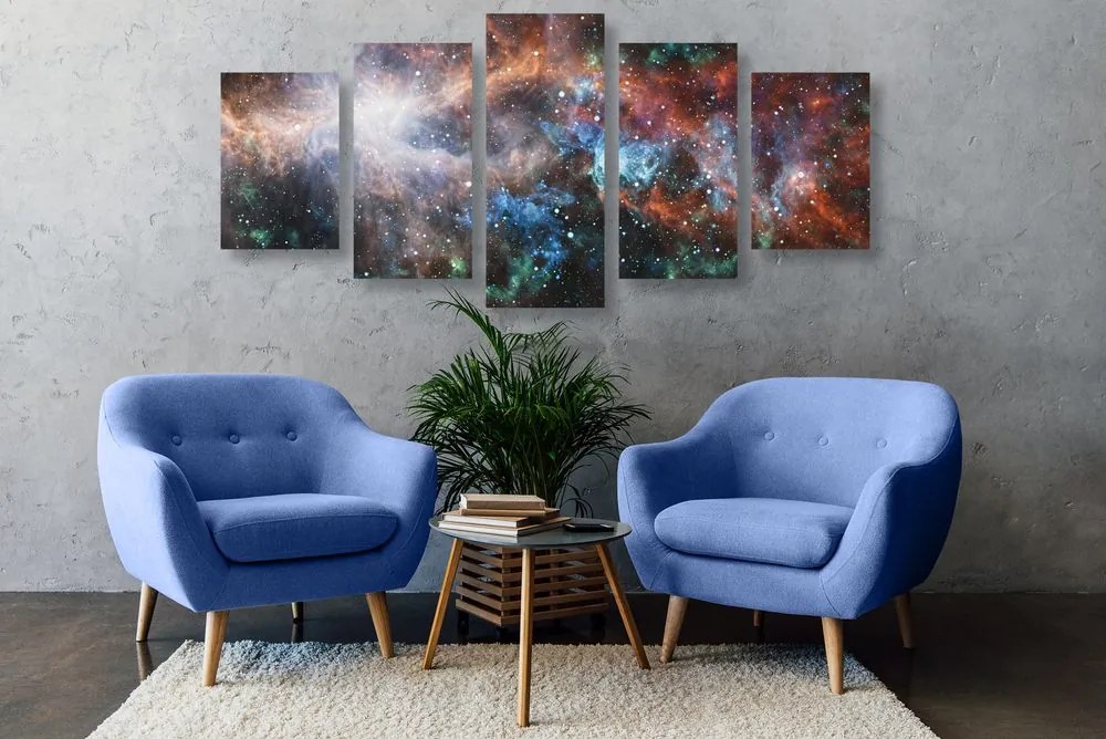 Quadri 5 pezzi – Galassia infinita