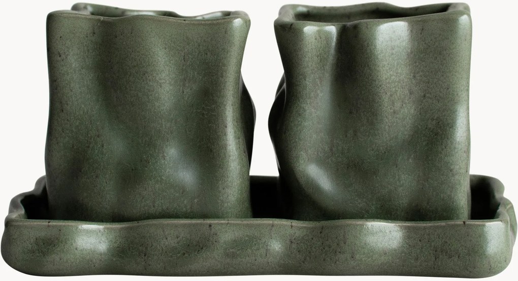 Barattoli da cucina con vassoio Herb, set da 3