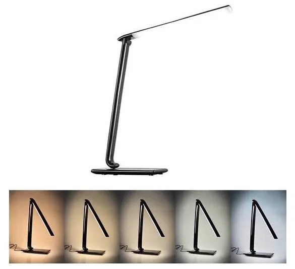 Brilagi - LED Lampada da tavolo dimmerabile Connettore USB LED/12W/230V nera