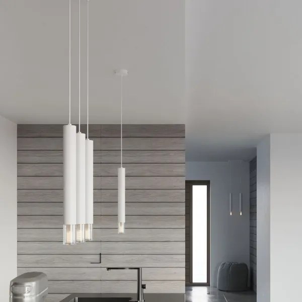 Sollux SL.0959 - Lampadario su corda VIZIER 3xG9/40W/230V bianco