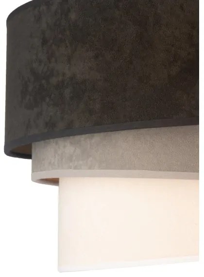 Duolla - Plafoniera DEVON 1xE27/40W/230V diametro 45 cm nero/grigio/beige