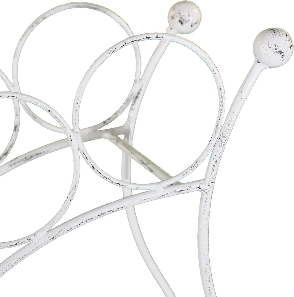 portabottiglie stile provenzale in ferro verniciato