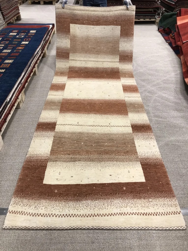 Loribaft Tappeto persiano 110x310 Beige (Iran) Annodato A Mano