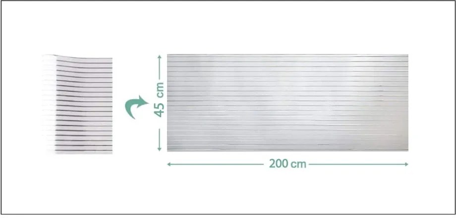 Adesivo in vetro smerigliato con pellicola protettiva Lines, lunghezza 2 m - Ambiance