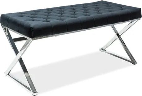 Panca da interno Onyx black - L 100 x l 46 x h 48 cm