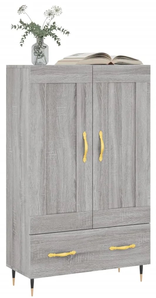 Credenza grigio sonoma 69,5x31x115 cm in legno multistrato