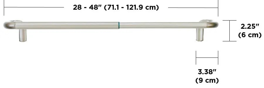 Mantovana estensibile in acciaio 71 - 122 cm Twilight - Umbra