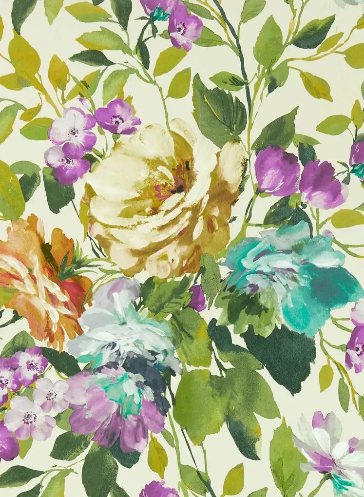 Clarke & Clarke Carta da parati Bloom - Amethyst