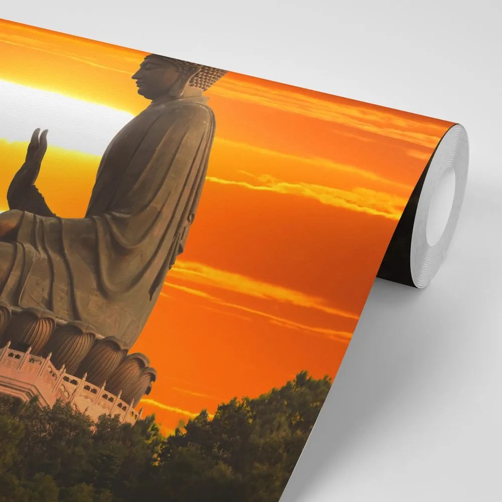 Carta da parati – Statua di Buddha al tramonto