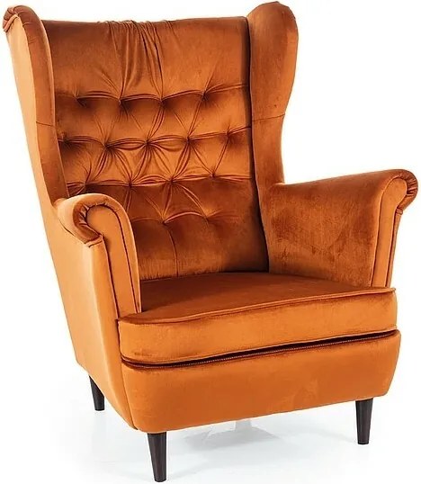 Poltrona Harry Velvet in velluto color cannella – 82x92x101 cm