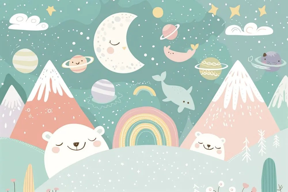 Carta da parati – Regno degli animali per bambini