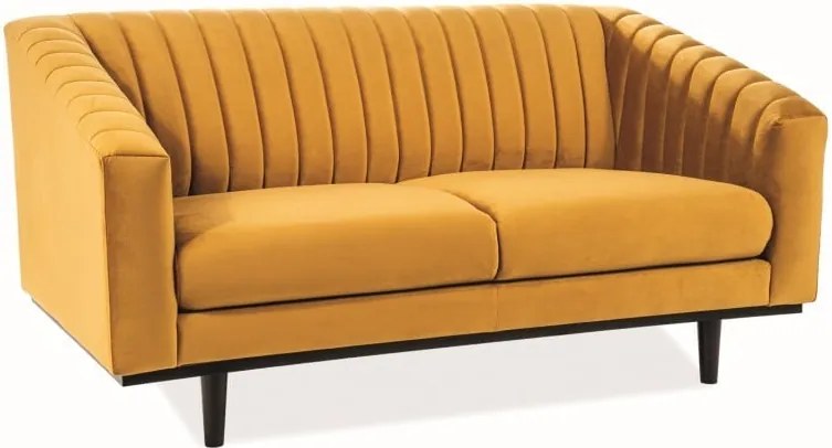 Divano Asprey 2 in velluto curry - l150xL60xH78 cm