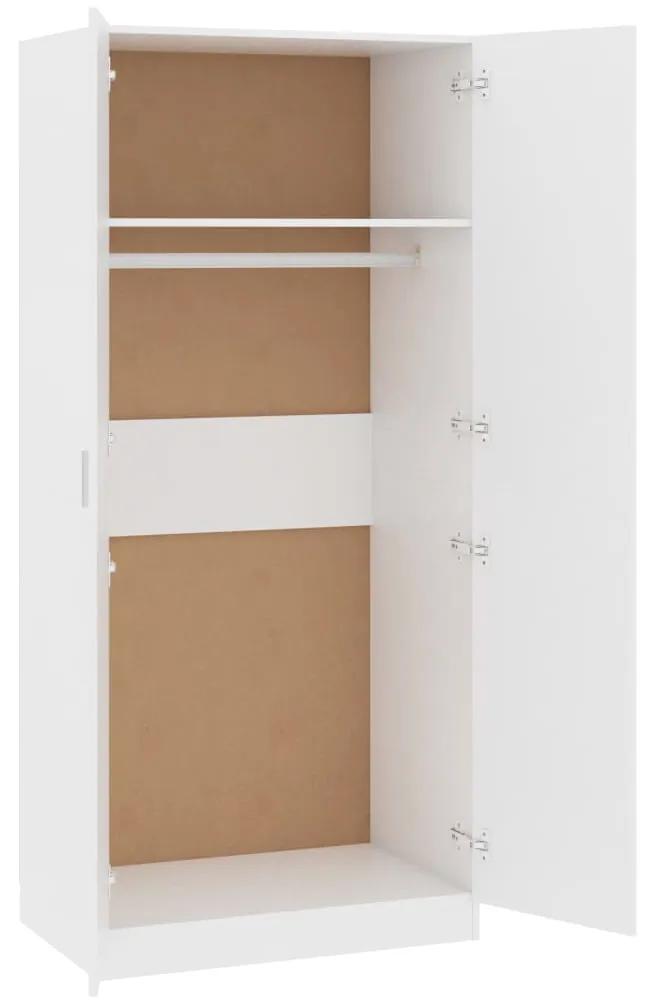 Armadio bianco 80x52x180 cm in legno multistrato