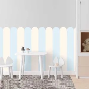 Adesivo murale tessile Arco - Ice Blue (azzurro fresco per interni moderni) | Inspio