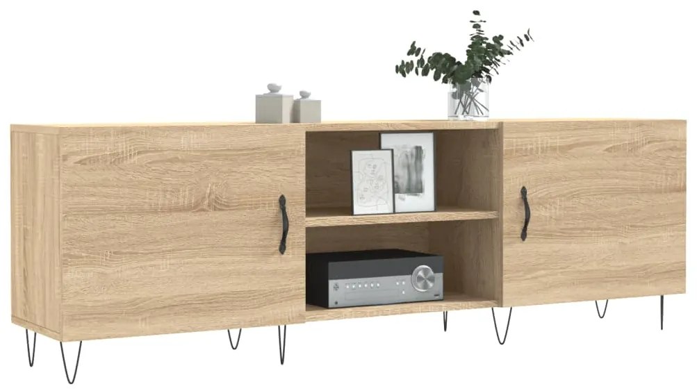 Mobile porta tv rovere sonoma 150x30x50 cm in legno multistrato