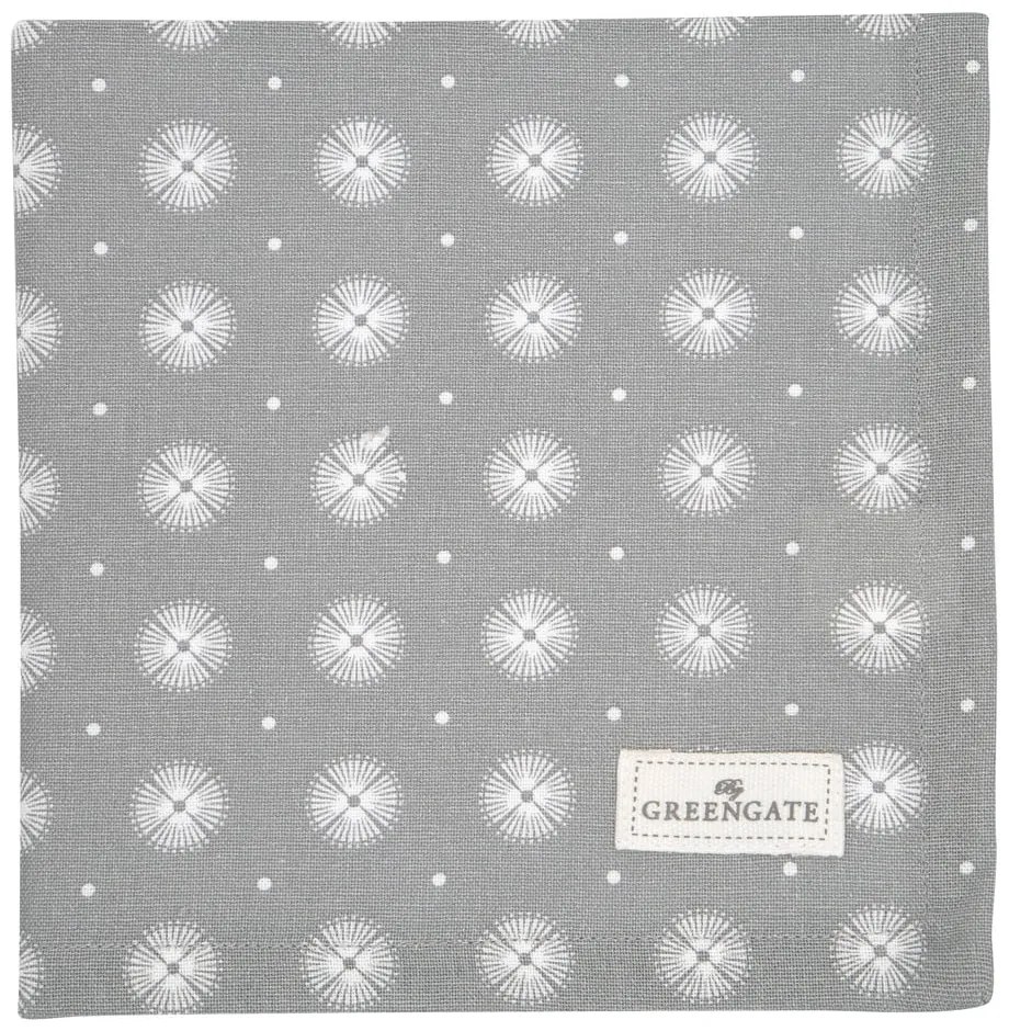 Tovagliolo di cotone grigio scuro Saga - Green Gate