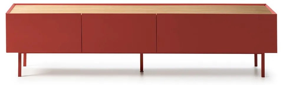 Mobile TV rosso scuro effetto rovere 180x45 cm Arista - Teulat