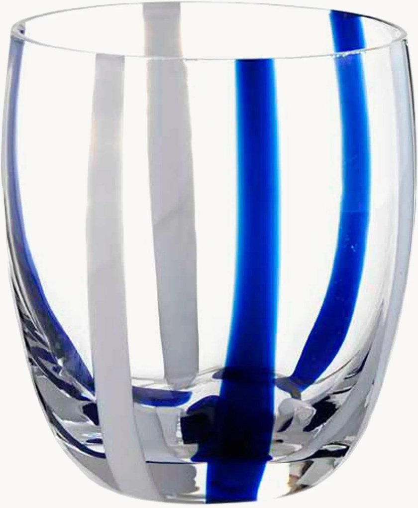 Set di 6 bicchieri artigianali Stripes