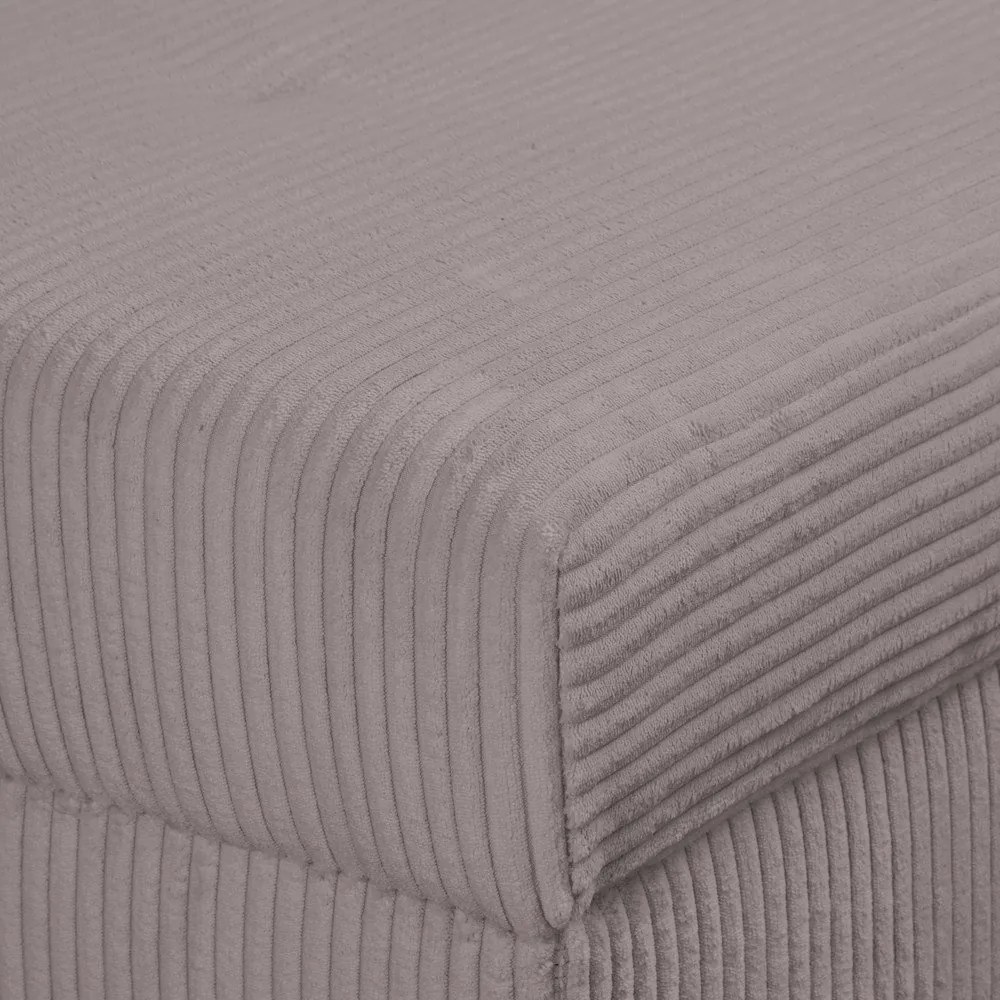 Sgabello in velluto a coste grigio Ariella - Ropez