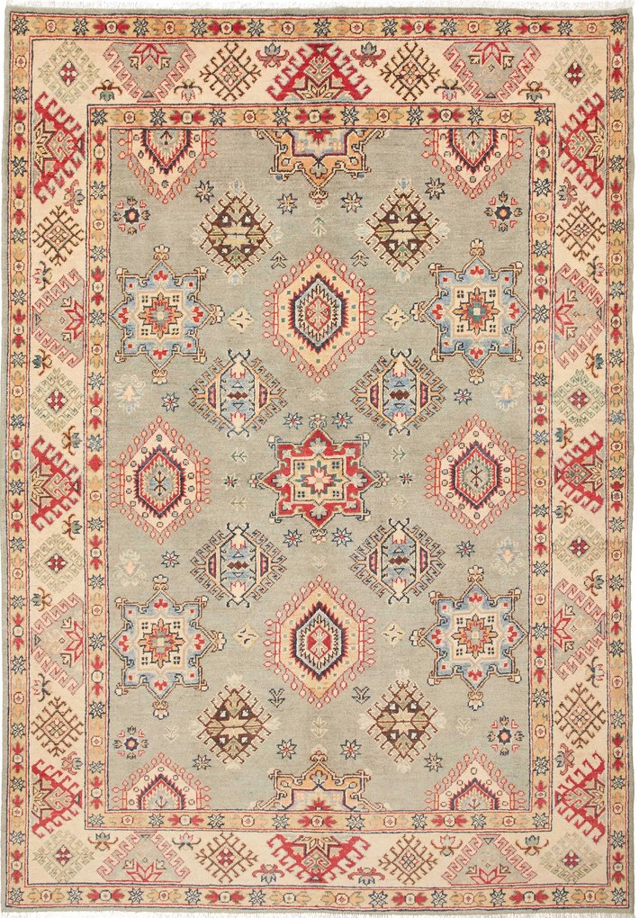Kazak Tappeto 230x160 (Afghanistan) Annodato A Mano