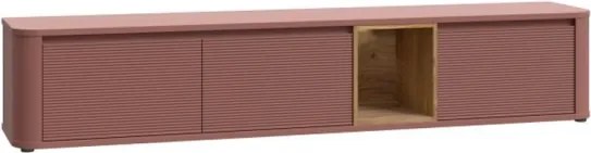 Mobile TV Sospeso 3 Ante 215x40x40 Con Vano A Giorno Lehman Terracotta
