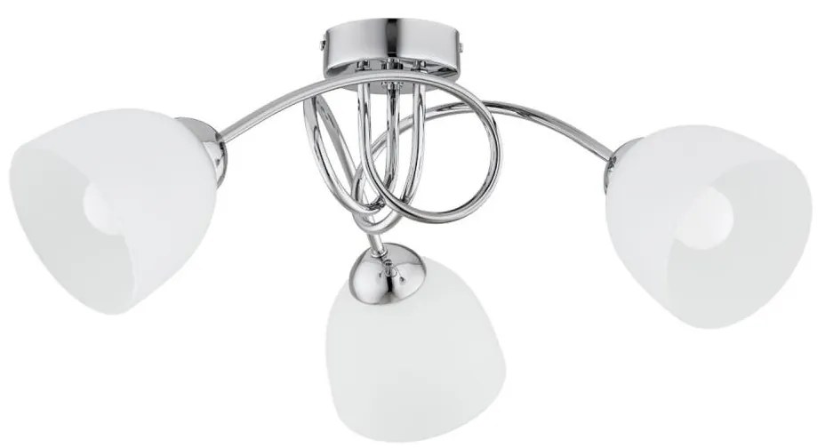Lampadario a plafone SEYLA 3xE27/60W/230V cromo lucido/bianco