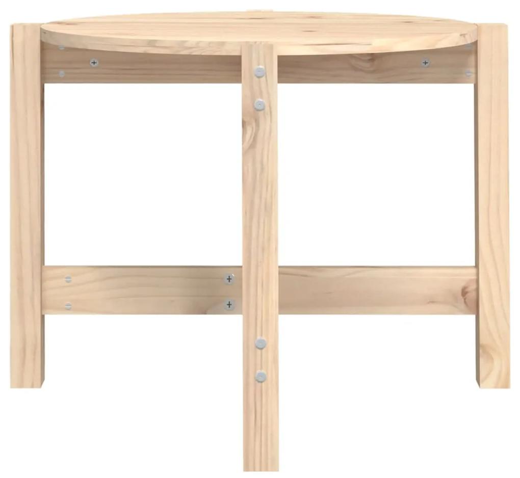 Tavolino da salotto Ø 62,5x45 cm in legno massello di pino