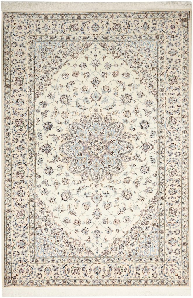 Nain Tappeto persiano 200x140 Beige (Iran) Annodato A Mano