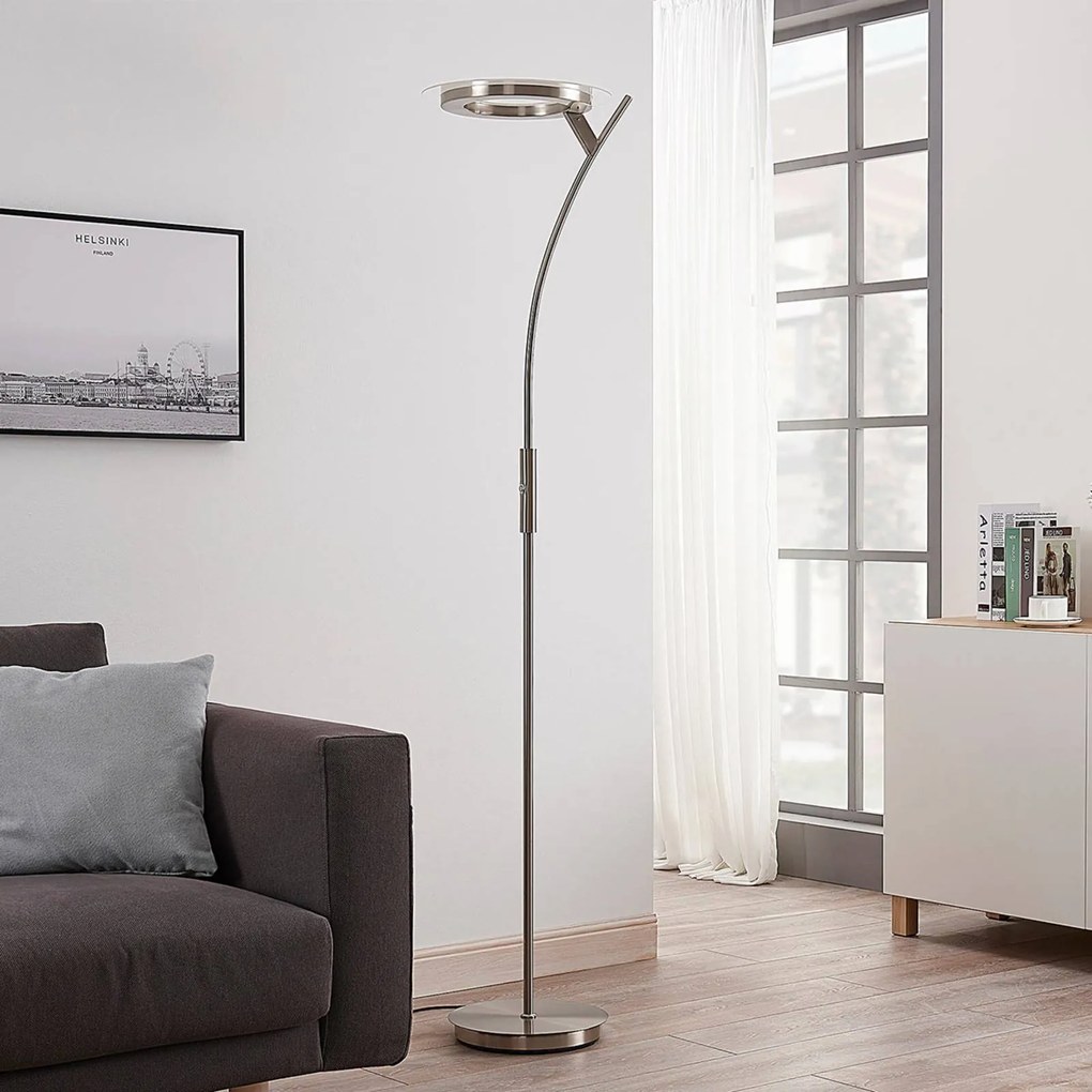 Lindby Lampada a LED da pavimento Darion con dimmer