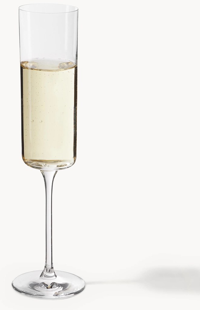Set di 4 flute da champagne in cristallo Xavia
