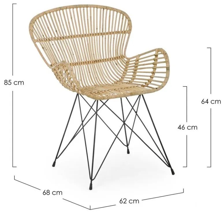 Set di 2 poltrone VENTURS naturale