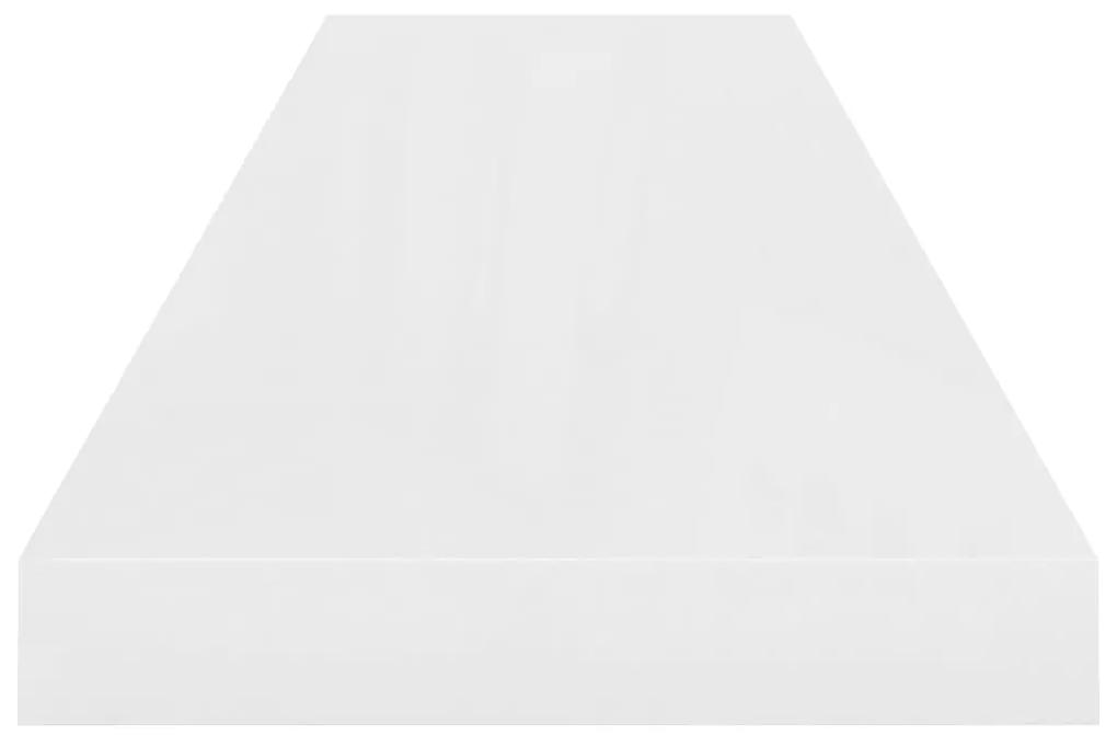 Scaffale a parete bianco lucido 90x23,5x3,8 cm in mdf