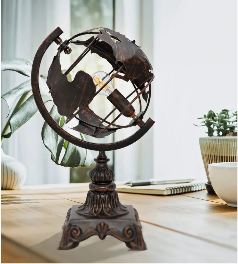 Lampada da tavolo nera con paralume in metallo (altezza totale 40 cm) World Industry – Mauro Ferretti