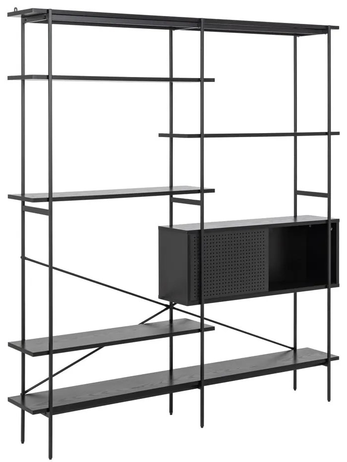 Libreria nera 172x188x27 cm Angus – Actona