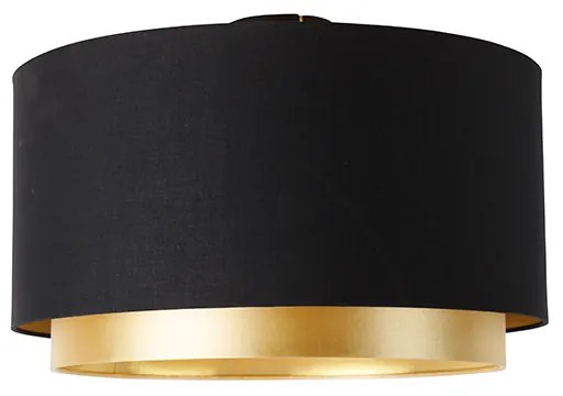 Plafoniera moderna nera con oro 47 cm Duo Shade - Combi