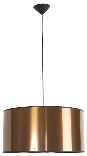 Lampada a sospensione di design nera con paralume in rame 50 cm - Pendel